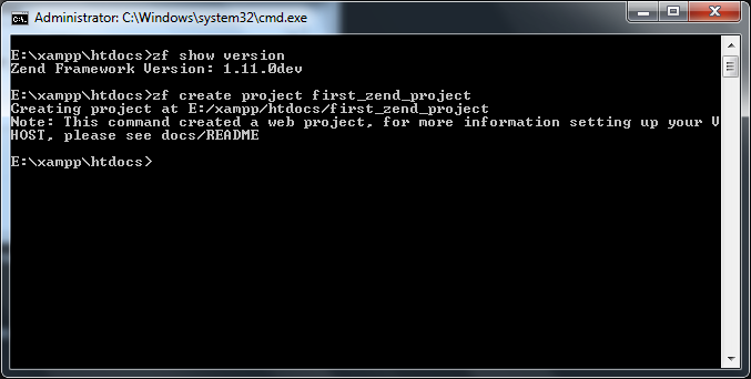 Zend Command Image Screen Shot